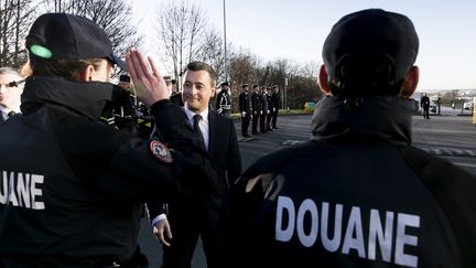 Le ministre&nbsp;de l'Action et des comptes publics Gérald Darmanin, à la présentation du bilan annuel 2018 de la douane française, à&nbsp;Chilly-Mazarin, le 25 février 2019. (VINCENT ISORE / MAXPPP)