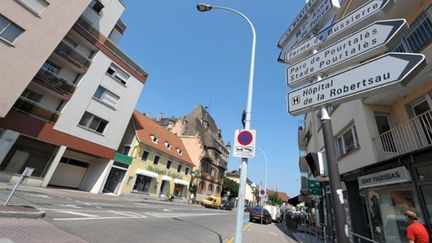 Le quartier de la Robertsau à Strasbourg où a été retrouvé le corps de Samir Haikel (AFP - FREDERICK FLORIN)