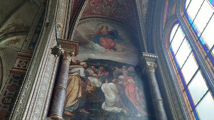 La chapelle Saint-Joseph de l’église Saint Eustache à Paris a été peinte au XVIIe siècle. (ANNE CHEPEAU / RADIOFRANCE)