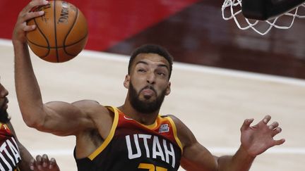 Rudy Gobert (Utah Jazz à contre les Portland Trail Blazers, le 12 mai 2021. (GEORGE FREY / AFP)