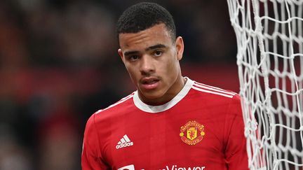 L'attaquant anglais de Manchester United, Mason Greenwood, lors de la rencontre face à Wolverhampton, le 3 janvier 2022. (PAUL ELLIS / AFP)