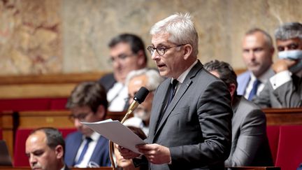 Le député Frédéric Valletoux à l'Assemblée nationale, en juillet 2022. (S?BASTIEN MUYLAERT / MAXPPP)