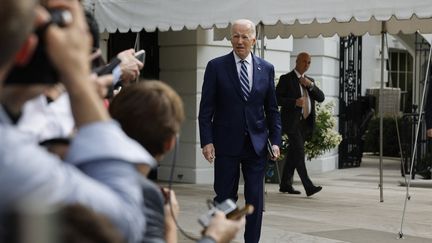 Le président américain, Joe Biden, à la sortie de la Maison Blanche, le 28 juin 2023. (CHIP SOMODEVILLA / GETTY IMAGES NORTH AMERICA / AFP)