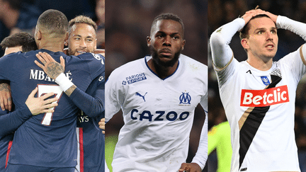 Les Parisiens, les Marseillais et les Angevins ont animé la première moitié de saison. (GEOFFROY VAN DER HASSELT / Pascal GUYOT / SEBASTIEN BOZON / AFP)