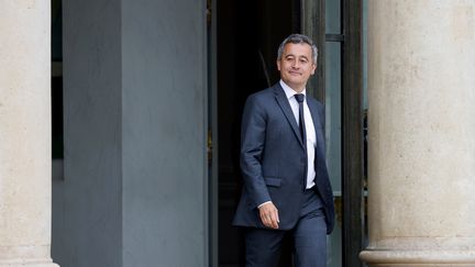 Gérald Darmanin quittant le Conseil des ministres, à l'Elysée, quand il était encore ministre de l'Intérieur, le 3 juillet 2024. (LUDOVIC MARIN / AFP)