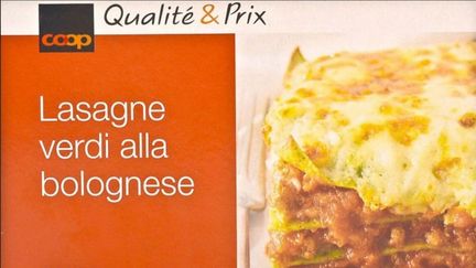 Coop avait retir&eacute; de la vente "par pr&eacute;caution" ces lasagnes fabriqu&eacute;es par la soci&eacute;t&eacute; fran&ccedil;aise Comigel mardi 12 f&eacute;vrier 2013. (CAPTURE D'ECRAN FRANCETV INFO / COOP)