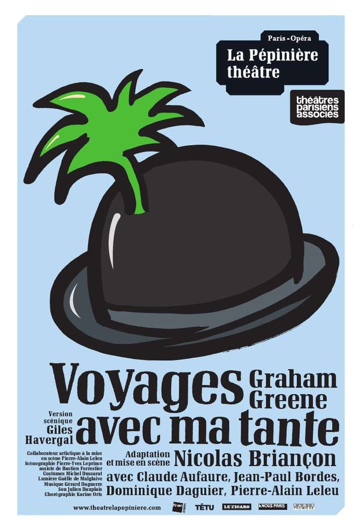 Voyages avec ma tante, affiche du spectacle
 (Théâtre Pépinière)