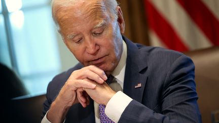 Le président américain Joe Biden lors d'une réunion à la Maison Blanche, le 2 octobre 2023. (KEVIN DIETSCH / GETTY IMAGES / AFP)