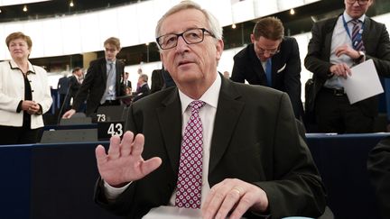 Le pr&eacute;sident de la Commission europ&eacute;enne Jean-Claude Juncker propose un plan de redressement de l'&eacute;conomie europ&eacute;enne &agrave; Strasbourg le 26 novembre 2014. (FREDERICK FLORIN / AFP)