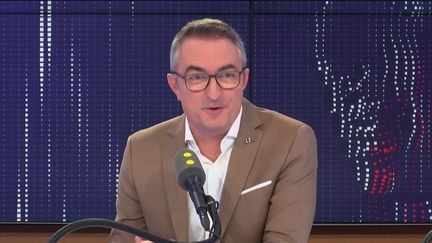 Stéphane Ravier, candidat RN à la mairie de Marseille et sénateur des Bouches-du-Rhône, était l'invité du "8h30 franceinfo"&nbsp;le&nbsp;3&nbsp;novembre 2019.&nbsp; (FRANCEINFO / RADIO FRANCE)