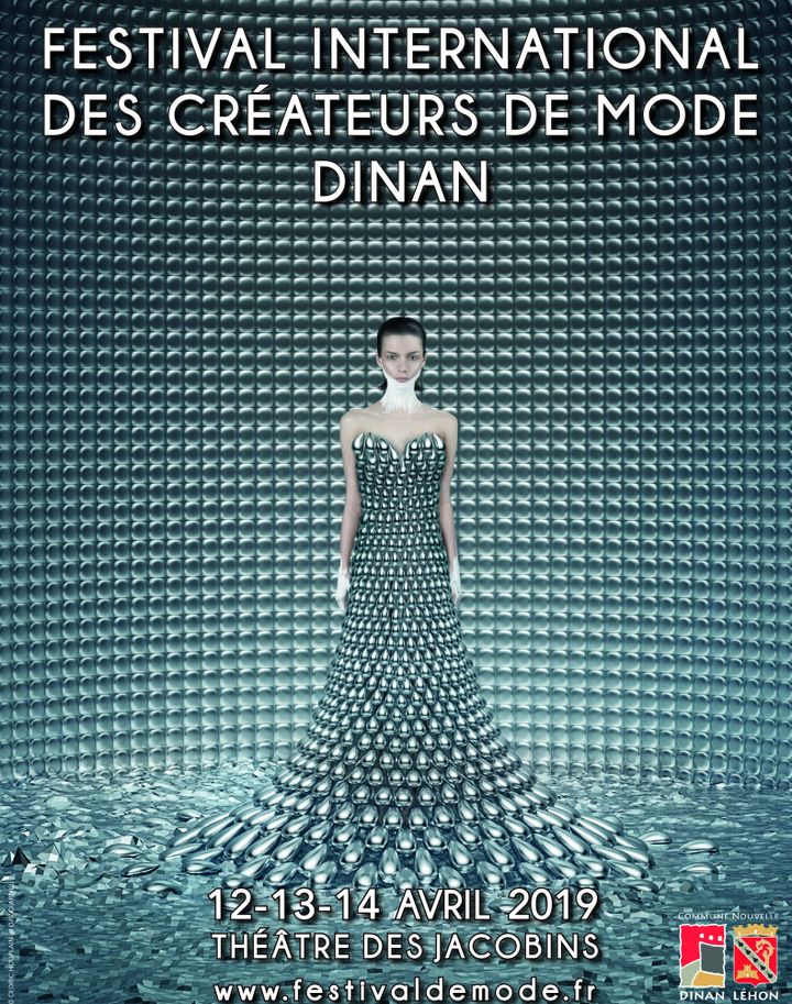 Affiche de la 25e édition du Festival International des Créateurs de Mode
 (Festival international des Créateurs de Mode Dinan 2019)