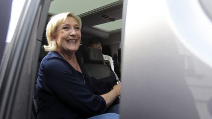 La présidente du FN, Marine Le Pen, venue soutenir les candidats aux législatives, dans le Nord, le 2 juin 2017. (MAXPPP)