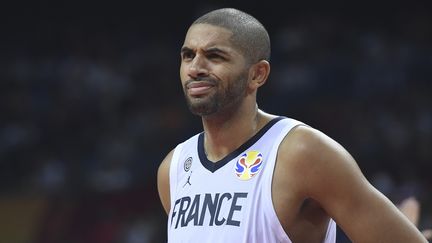 Le basketteur français Nicolas Batum, le 7 septembre 2019 lors d'un match du Mondial contre la Lituanie. (WANG ZHAO / AFP)