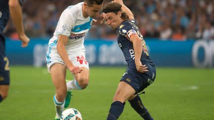 Florian Thauvin élimine Yannick Cahuzac et Marseille plonge Bastia en Ligue 2 (BERTRAND LANGLOIS / AFP)