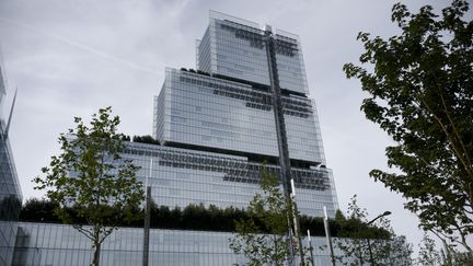 Une vue du tribunal de Paris le 16 octobre 2023, près de la porte de Clichy. (MAGALI COHEN / HANS LUCAS / AFP)