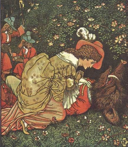 "La Belle et la bête", illustration de Walter Crane
 (DR)