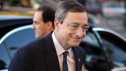 Mario Draghi, ancien gouverneur de la Banque italienne, et nouveau pr&eacute;sident de la Banque centrale europ&eacute;enne, &agrave; Paris, le 14 octobre 2011. (ERIC PIERMONT / AFP)