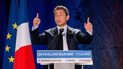 &nbsp; (Nicolas Sarkozy en meeting lundi soir à Pavillons-sous-Bois © MAXPPP)