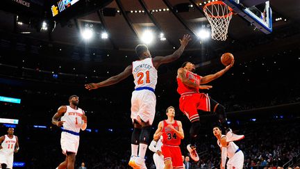 Derrick Rose a réussi son retour avec la tunique des Bulls. (ALEX GOODLETT / GETTY IMAGES NORTH AMERICA)