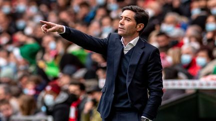 L'entraîneur espagnol Marcelino lors d'une rencontre de Liga entre l'Athletic Bilbao et Elche, le 3 avril 2022. (MAXPPP)