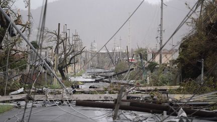 A&nbsp;Humacao, sur l'île américaine de Porto Rico, le 20 septembre 2017. (CARLOS GIUSTI/AP/SIPA / AP)