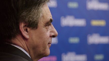 François Fillon, le candidat du parti Les Républicains à l'élection présidentielle, au salon des entrepreneurs à Paris, le 1er février 2017. (ERIC PIERMONT / AFP)