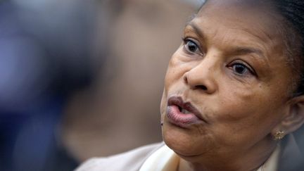 La ministre de la Justice, Christiane Taubira, le 24 janvier 2013 &agrave; Ajaccio (Corse-du-Sud). (PASCAL POCHARD-CASABIANCA / AFP)