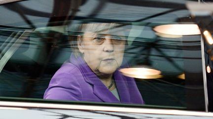 La chanceli&egrave;re allemande Angela Merkel, le 25 octobre 2013 &agrave; Bruxelles (Belgique), &agrave; l'occasion du sommet europ&eacute;en. (ERIC FEFERBERG / AFP)