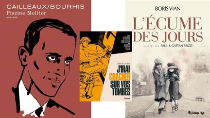 BORIS VIAN, SA VIE, SON OEUVRE, NOIRE ET POETIQUE (CHRISTIAN CAILLEAUX, DUPUIS / RAY MACUTAY, GLENAT / PAUL ET GAETAN BRIZZI, FUTUROPOLIS)