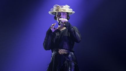 La chanteuse Bonnie Banane lors du Festival Chorus à Paris, le 7 juillet 2021. (CLAIRE SERIE / HANS LUCAS)