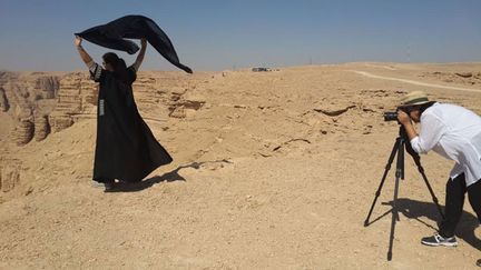 &nbsp; (Tournage du documentaire "Arabie saoudite paroles de Femmes" © Radio France / Clarence Rodriguez)