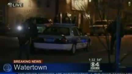 Une fusillade a &eacute;clat&eacute; &agrave; Watertown, pr&egrave;s de Boston (Massachusetts, Etats-Unis), le 19 avril 2013. (EVN / FRANCETV INFO)