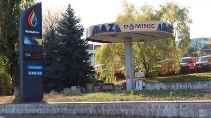 Une station de gaz à Chisinau, en Moldavie, en 2021. (TIM SOMERSET/MAXPPP / MAXPPP)