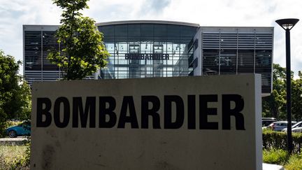 Un bâtiment de Bombardier, le 16 juillet 2020 à Hennigsdorf (Allemagne). (PAUL ZINKEN / DPA / AFP)