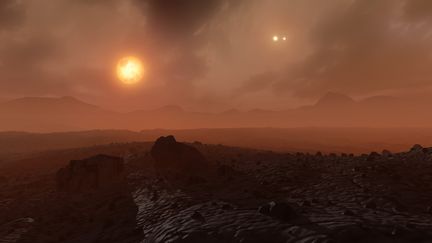 Vue d'artiste de l'exoplanète Proxima Centauri b. (MARK GARLICK/SCIENCE PHOTO LIBRA / MGA / AFP)