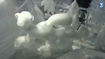 Festival de sculpture sur glace à Bruges
 (Culturebox)