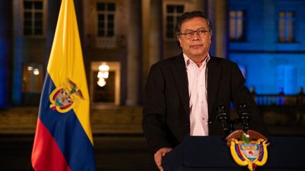 Le président colombien, Gustavo Petro, le 8 octobre 2024, à Bogota (Colombie). (COLOMBIAN PRESIDENTIAL PRESS OFF / AFP)