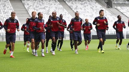 Les joueurs de Bordeaux à l'entraînement