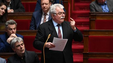 Le député communiste André Chassaigne à l'Assemblée nationale, le 14 mars 2023. (ALAIN JOCARD / AFP)