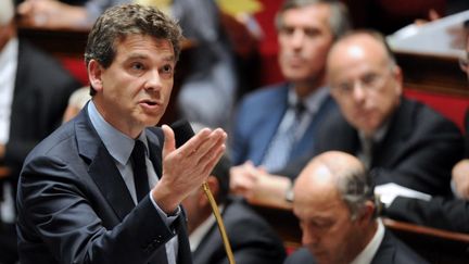 Le ministre du Redressement productif, Arnaud Montebourg, le 31 juillet 2012 &agrave; l'Assembl&eacute;e nationale. (MEHDI FEDOUACH / AFP)