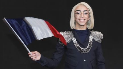 Bilal Hassani, le 26 janvier 2019, à Paris, lors de "Destination Eurovision". (GILLES SCARELLA / FRANCE TELEVISIONS / AFP)