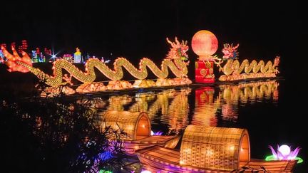 Pour la période des fêtes, le célèbre parc botanique de Nice (Alpes-Maritimes) s'illumine, grâce à plus de 500 lanternes chinoises. (France 2)