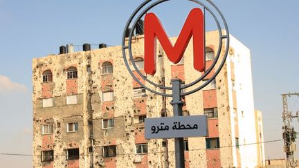 &quot;Un métro à Gaza&quot;, imaginé par l&#039;artiste Mohamed Abusal.
 (© Mohamed Abusal 2010-2011.)