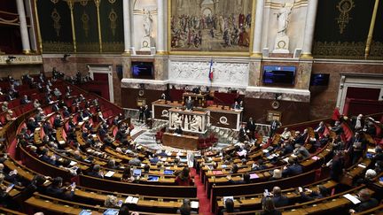 L'hémicycle du Sénat à Paris, le 29 octobre 2020. (BERTRAND GUAY / AFP)