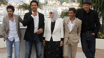 L'équipe du film: Jamel Debbouze, Sami Bouajila, Chafia Boudraa, Rachid Bouchareb et Roschdy Zem (AFP - FRANCOIS GUILLOT)