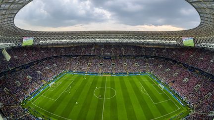 Le stade Loujniki de Moscou a accueilli la finale de la Coupe du monde entre la France et la Croatie, le 15 juillet 2018. (FRANCOIS-XAVIER MARIT / AFP)