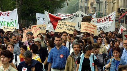 &nbsp; (Manifestation anti Front National à Lyon, le 24 avril 2002 © Maxppp)