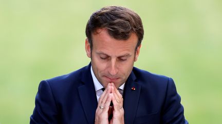 Le président Emmanuel Macron à l'Elysée, le 29 juin 2020. (CHRISTIAN HARTMANN / AFP)