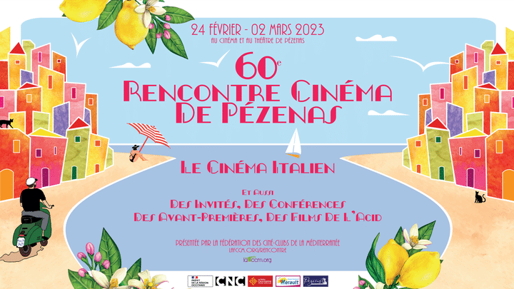 L'affiche de cette 60e édition des "Rencontres du cinéma de Pézenas" (Rencontres du cinéma de Pézenas)