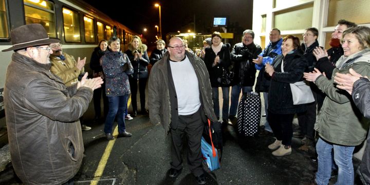 Le retour triomphal de Daniel Vannet dans le Nord après son prix d'interprétation.
 (Belloumi / Photopqr / La voix du Nord)